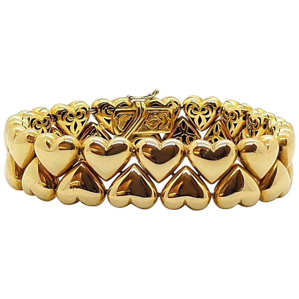 Roberto Coin 18 Karat Yellow Gold "Heart Of Gold Bracelet"
