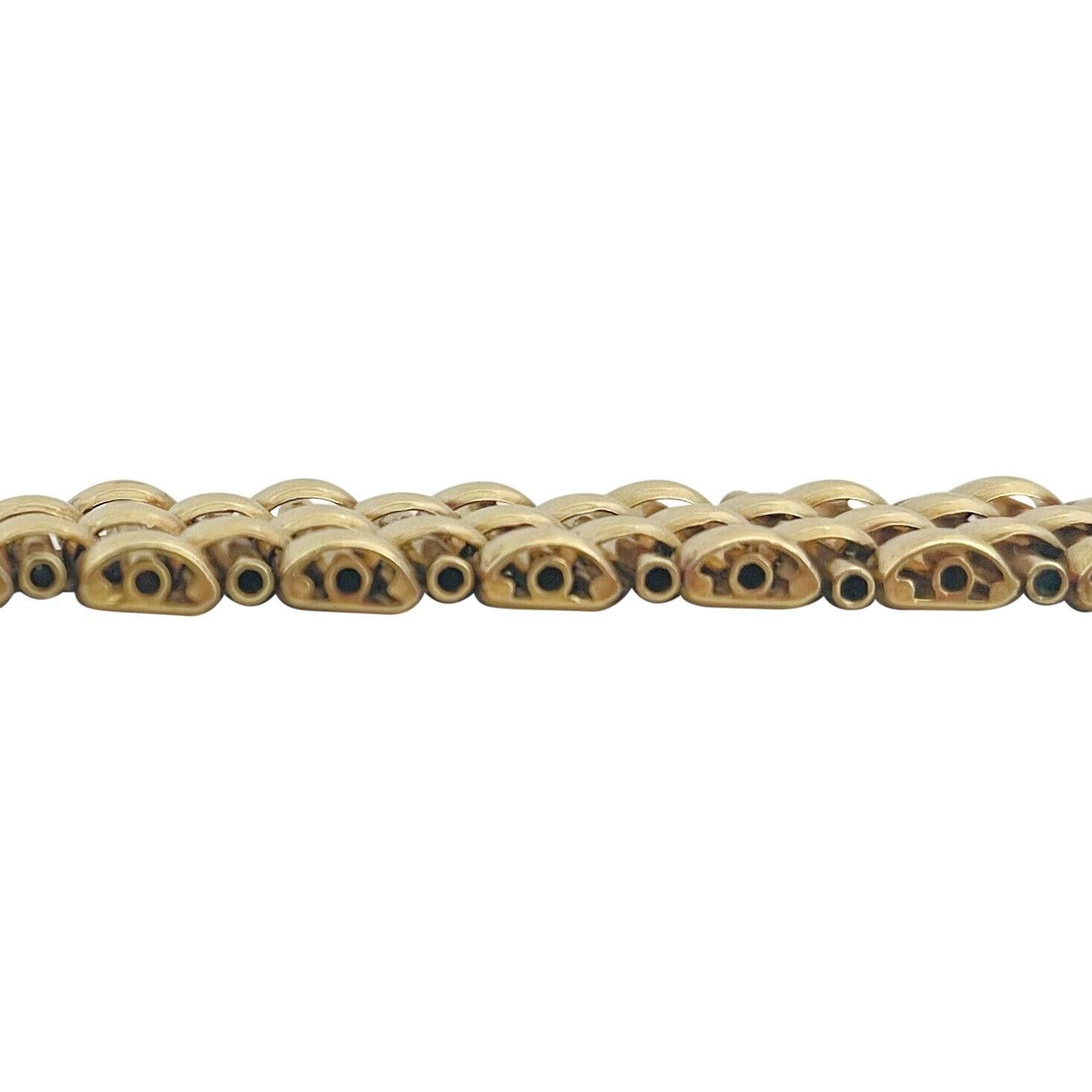 18 Karat Gelbgold Schweres Damen Mesh Ausgefallenes Gliederarmband Italien im Zustand „Gut“ in Guilford, CT