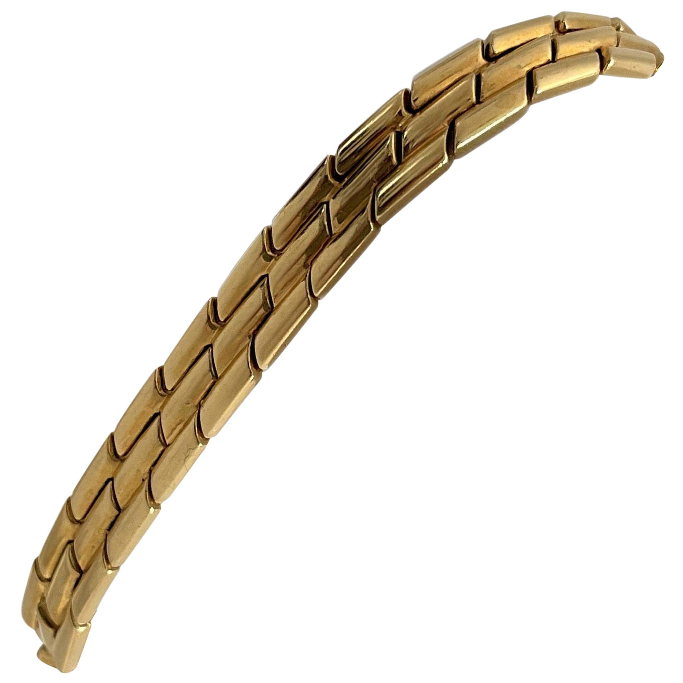 Heavy Classic Pomellato Gold Link Bracelet at 1stDibs