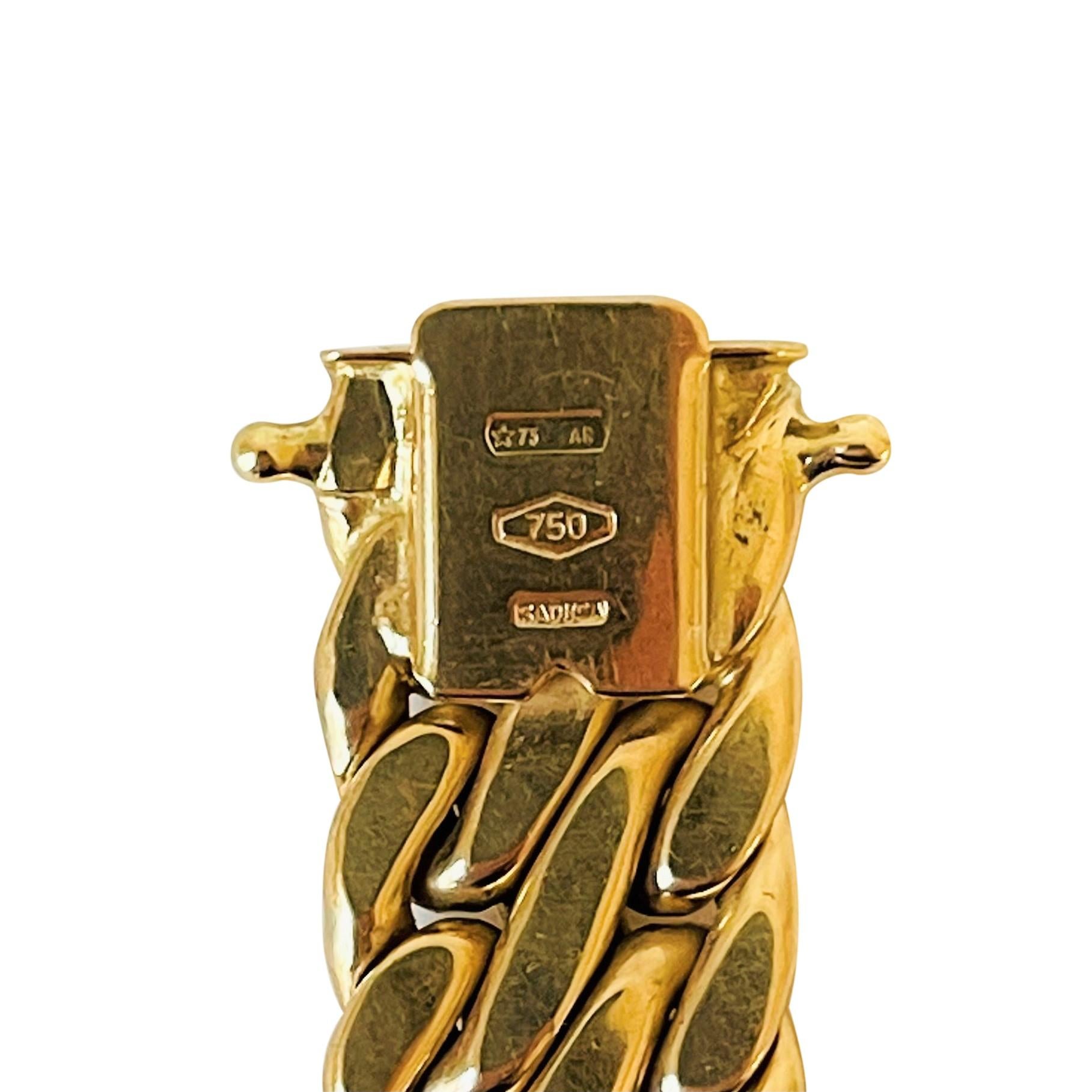 18 Karat Gelbgold Schweres Sadusa-Gliederarmband mit Fancy-Kurbeln, Italien 2