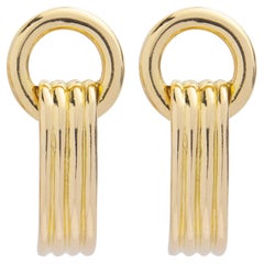 18 Karat Yellow Gold, Hermes Paris Ear Clips
