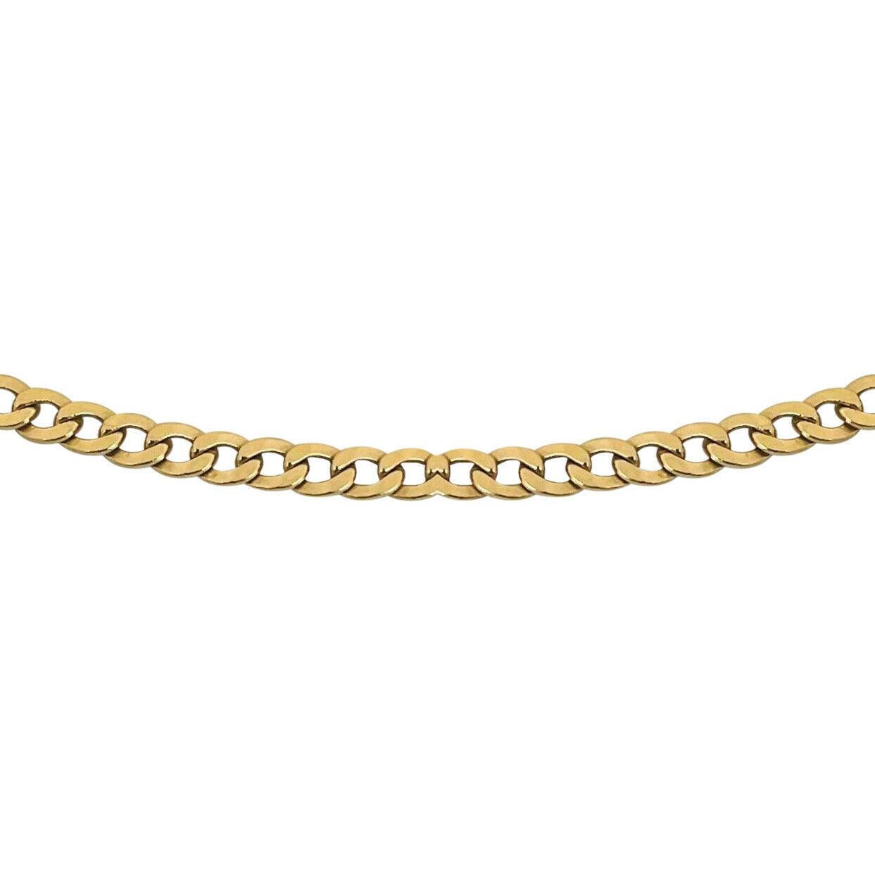 18 Karat Gelbgold Hohl-Gliederkette Halskette, Italien im Zustand „Gut“ in Guilford, CT