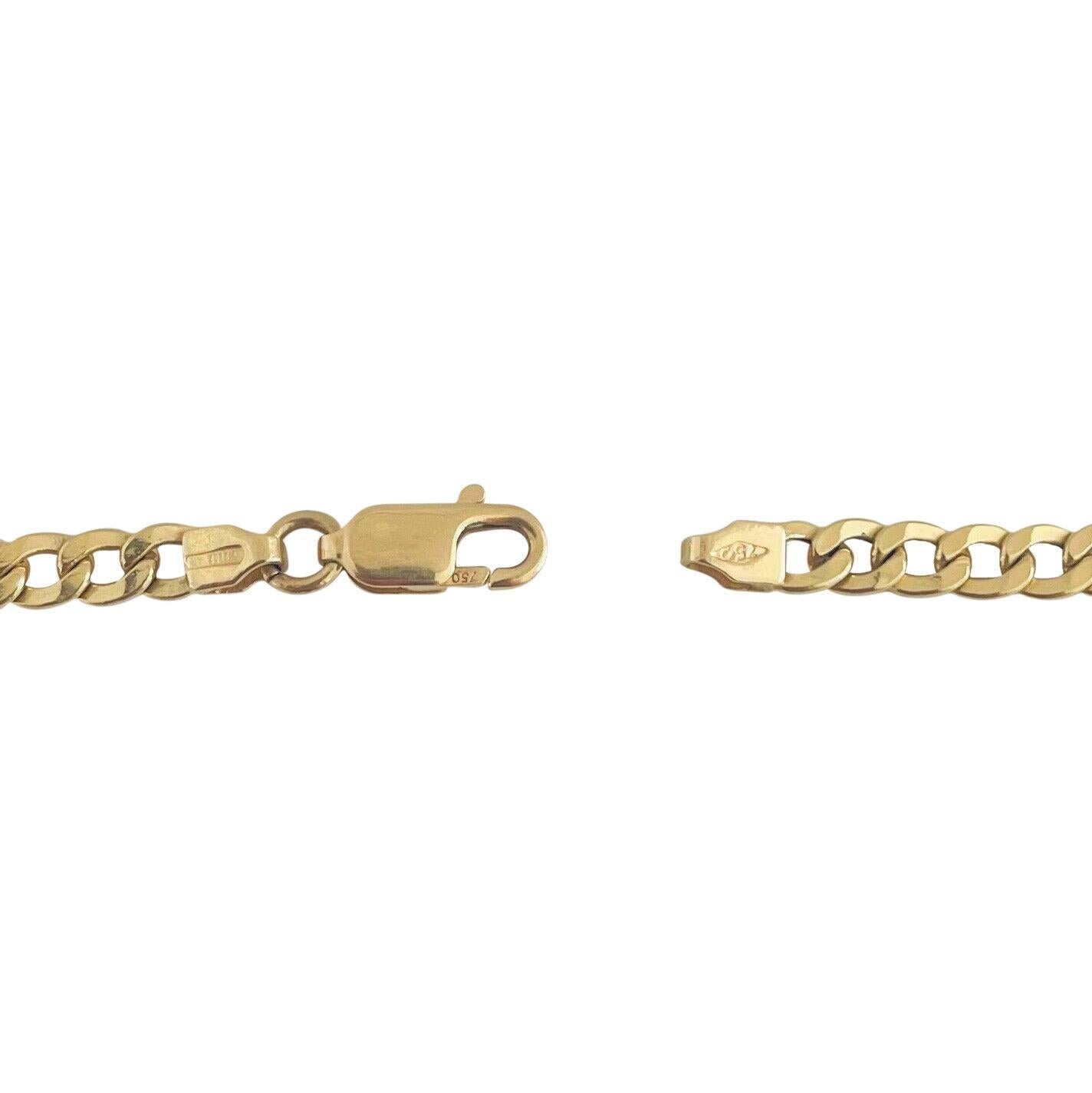 18 Karat Gelbgold Hohl-Gliederkette Halskette, Italien 2