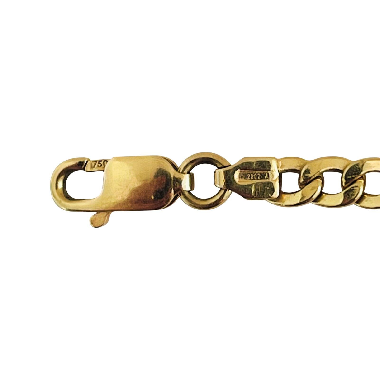 18 Karat Gelbgold Hohl-Gliederkette Halskette, Italien 4