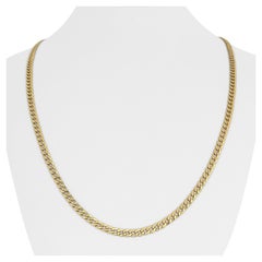 18 Karat Gelbgold Hohl-Gliederkette Halskette, Italien
