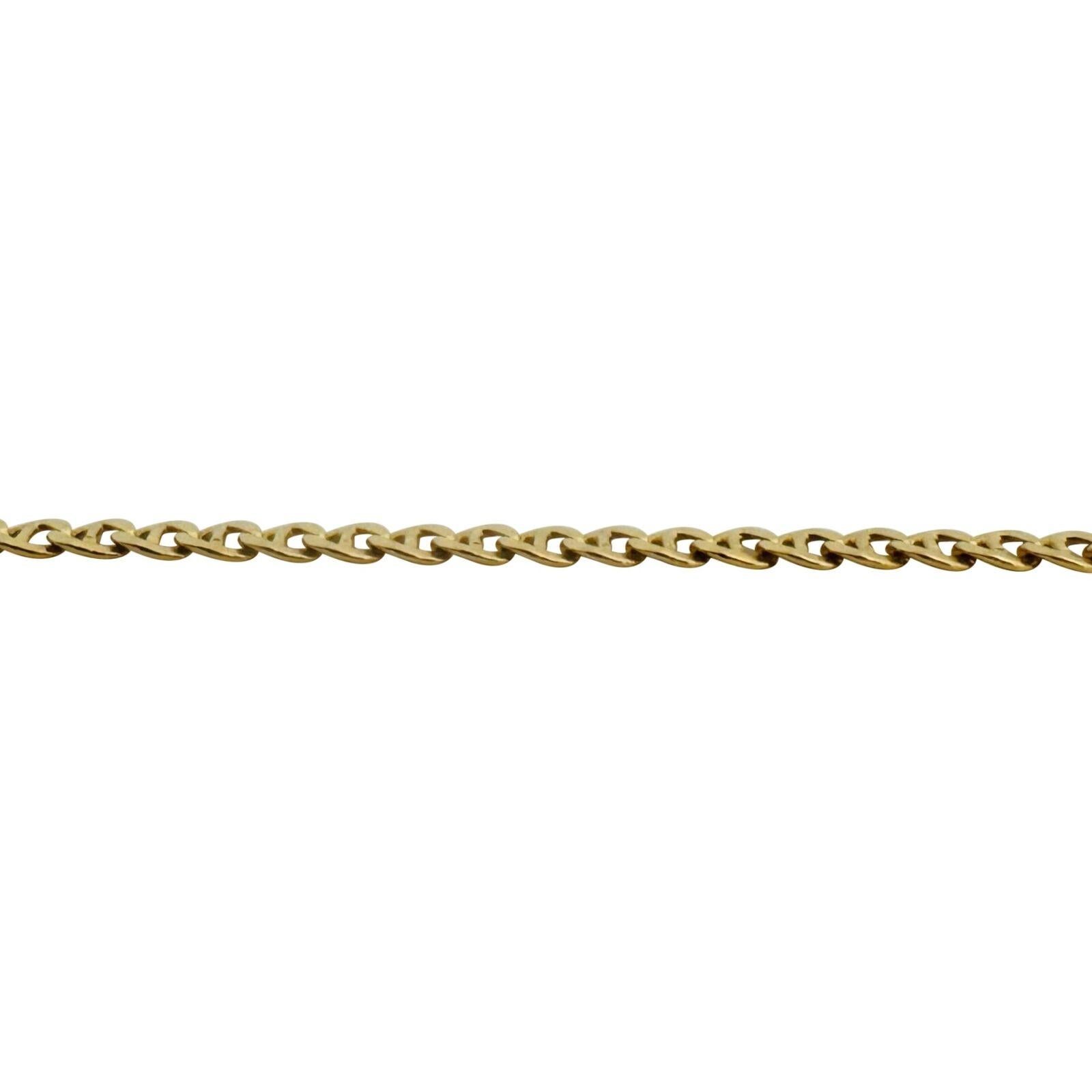 18 Karat Gelbgold Hohl Gucci Mariner Gliederkette Halskette Italien für Damen oder Herren
