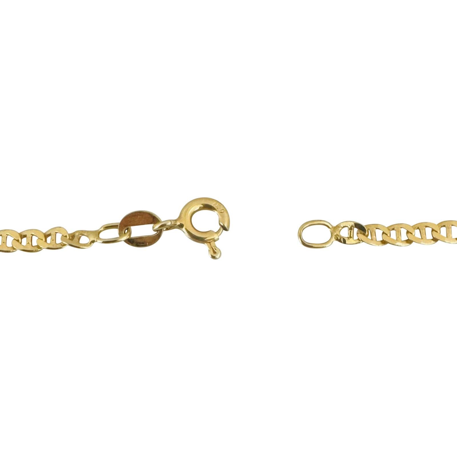 18 Karat Gelbgold Hohl Gucci Mariner Gliederkette Halskette Italien 2