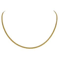 18 Karat Gelbgold Hohl Gucci Mariner Gliederkette Halskette Italien
