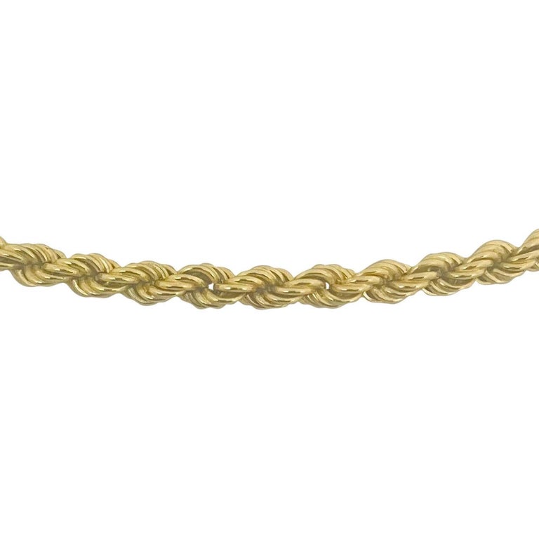 Bevilles Light Rope Chain Necklace in 9kt Yellow Gold Hollow 45cm main image 0
