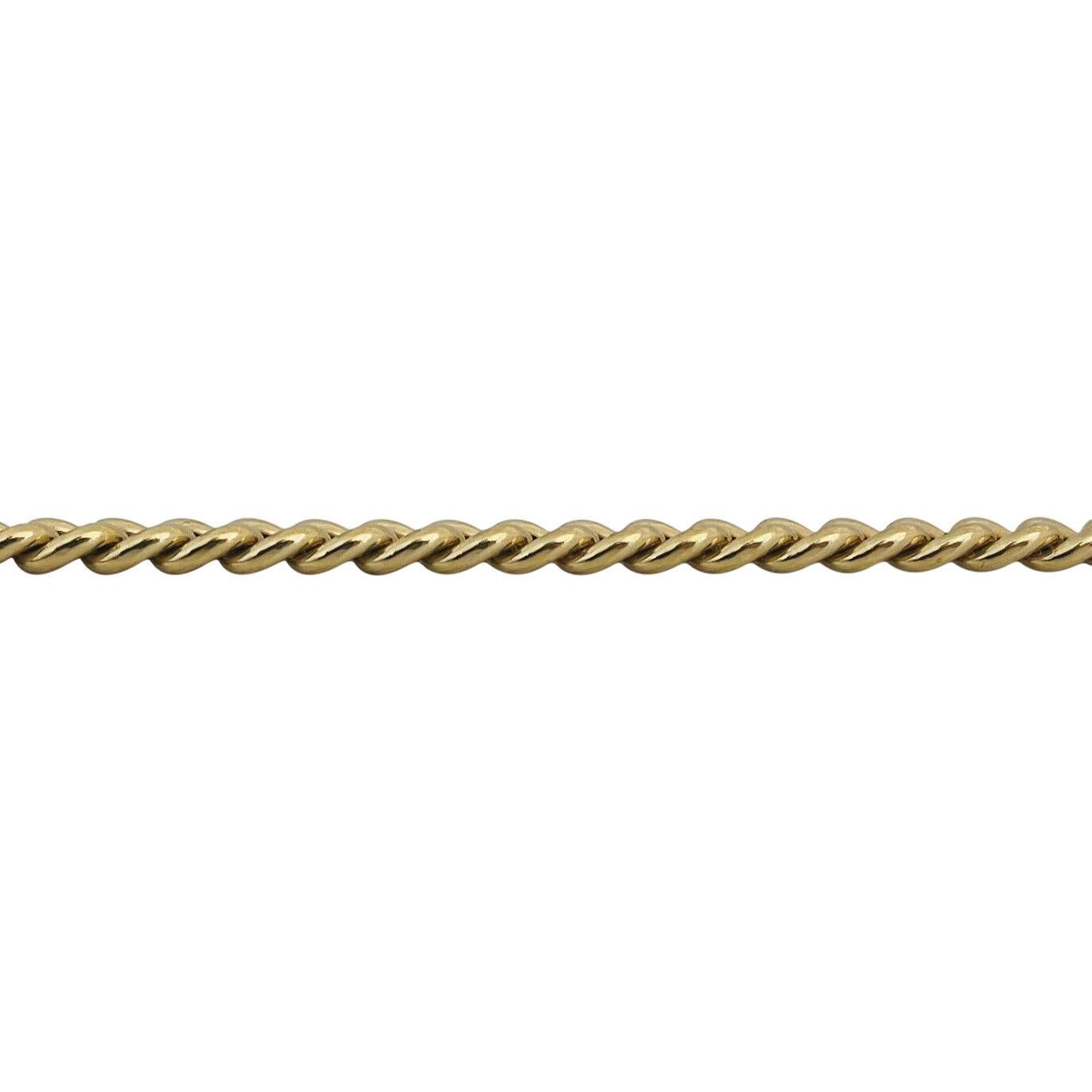 Women's or Men's 18 Karat Yellow Gold Hollow Light Curb Link Chain Necklace