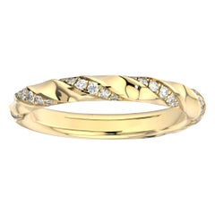 18 Karat Yellow Gold Holly Twist Pave Diamond Ring '1/4 Carat'