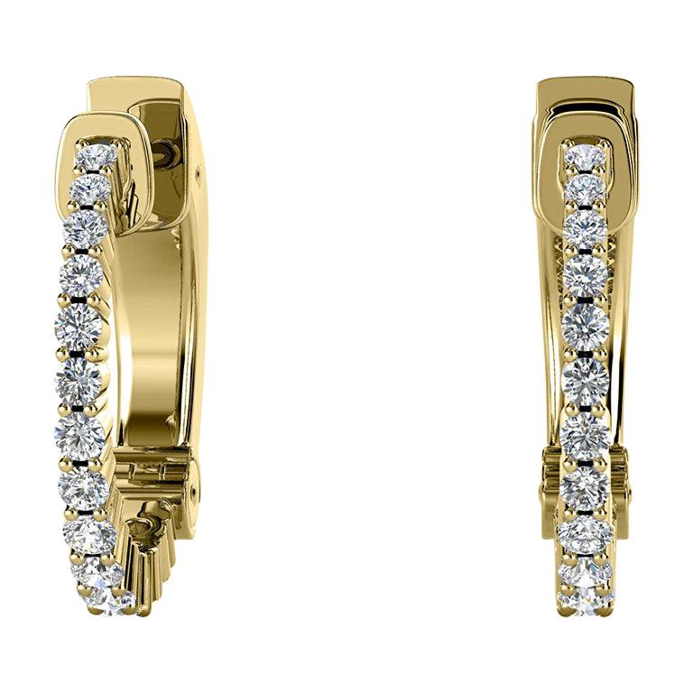 18 Karat Gelbgold Diamant-Ohrringe '1/2 Karat'