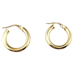 18 Karat Yellow Gold Hoop Earrings #21861