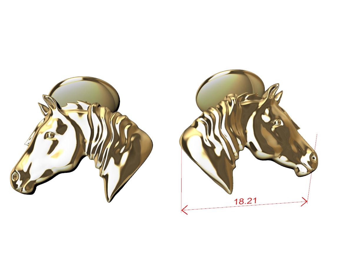 18 Karat Yellow Gold Horse Griffin Cuff links  Tiffany designer , Thomas Kurilla created this for all the horse lovers. Take your horse wherever you go. Sculpture is my passion.   18 mm wide  High polished 18 karat yellow gold..  Made to order in