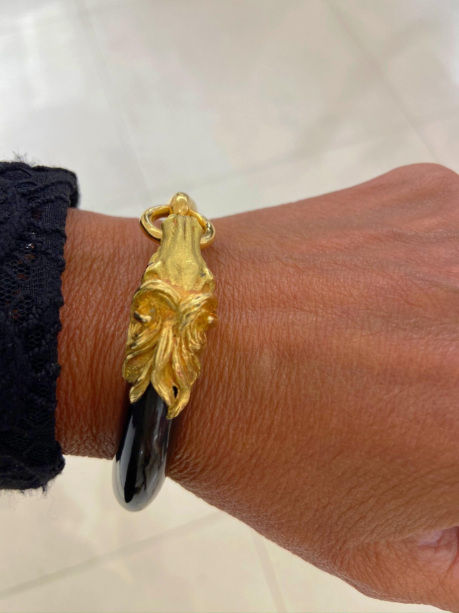 gold horse bracelet