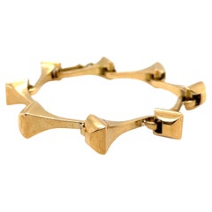 Vintage 18 Karat Yellow Gold Horseshoe Nail Bracelet by Gucci, 1970s