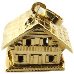 18 Karat Yellow Gold House Charm