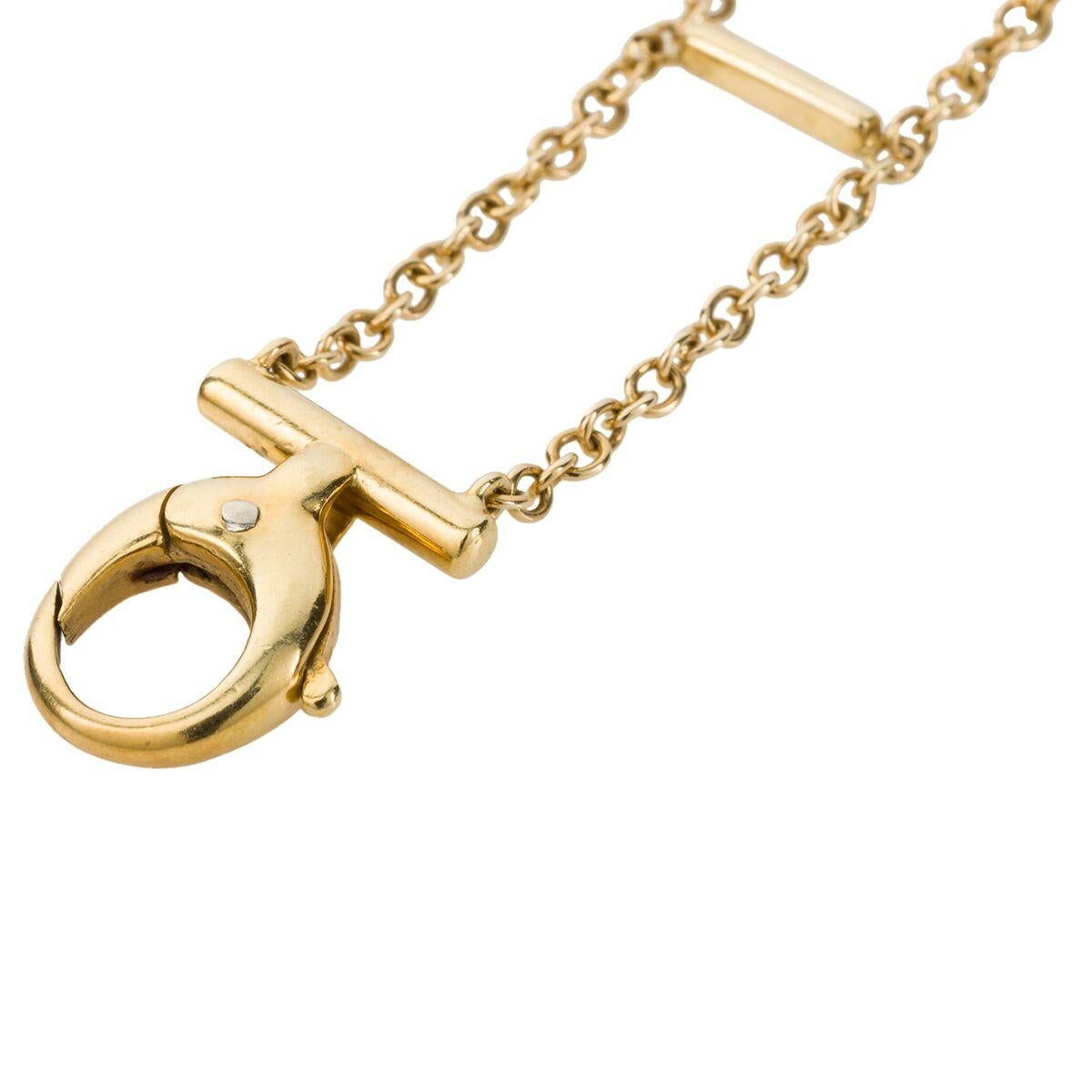 Contemporary 18 Karat Yellow Gold I Love You Chain Link Bracelet For Sale