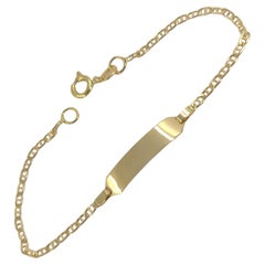 Retro 18 Karat Yellow Gold ID Bracelet