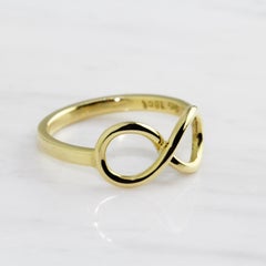 18 Karat Yellow Gold Infinity Ring