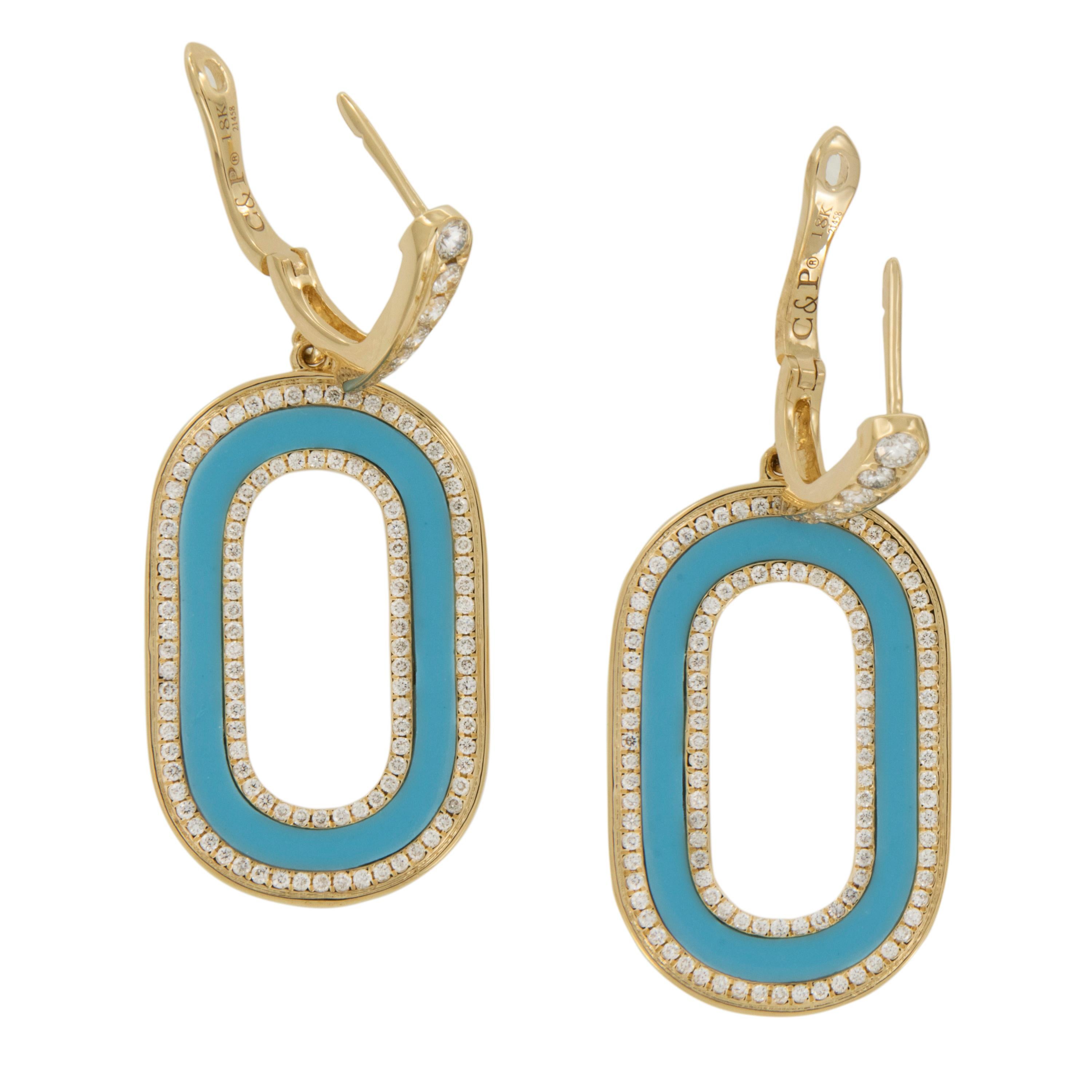 People the world over have revered turquoise as a good luck stone for centuries. Bring yourself some luck with these royal 18 karat yellow gold 