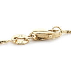 18 Karat Yellow Gold Invisible Set Diamond Rondell Pendant