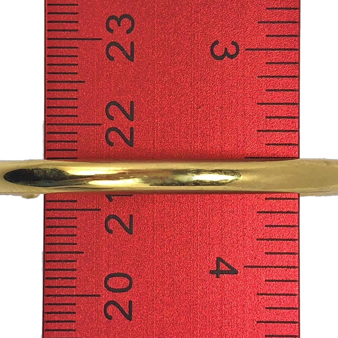 18 Karat Yellow Gold Italian Hoop Earrings 2  1/16 Inch Diameter 6