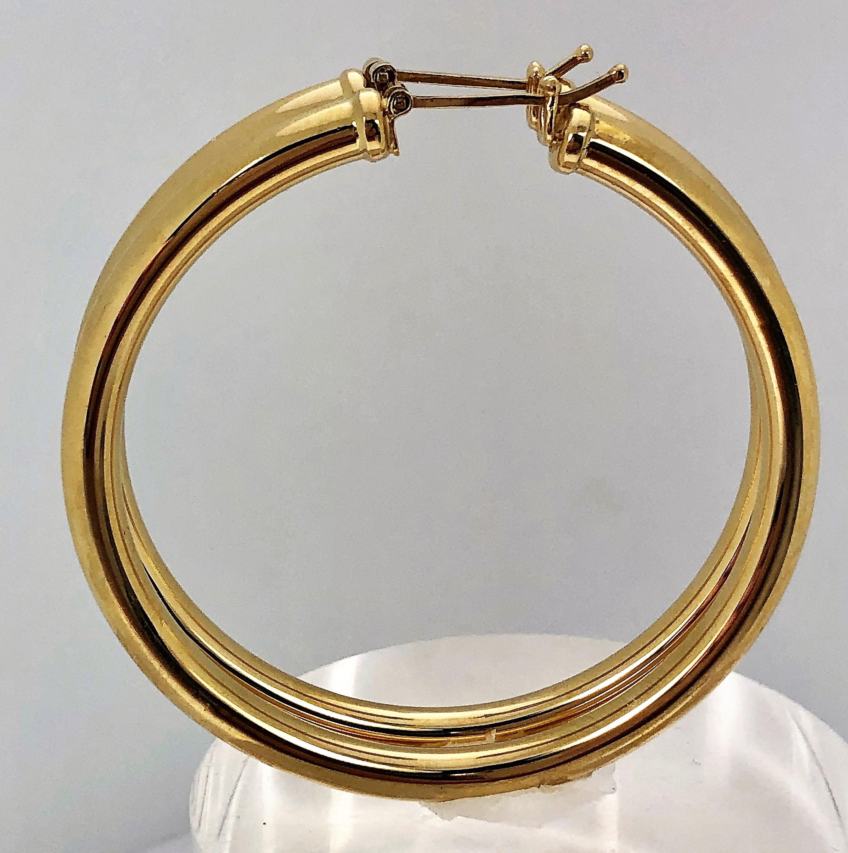 1 inch diameter hoop earrings