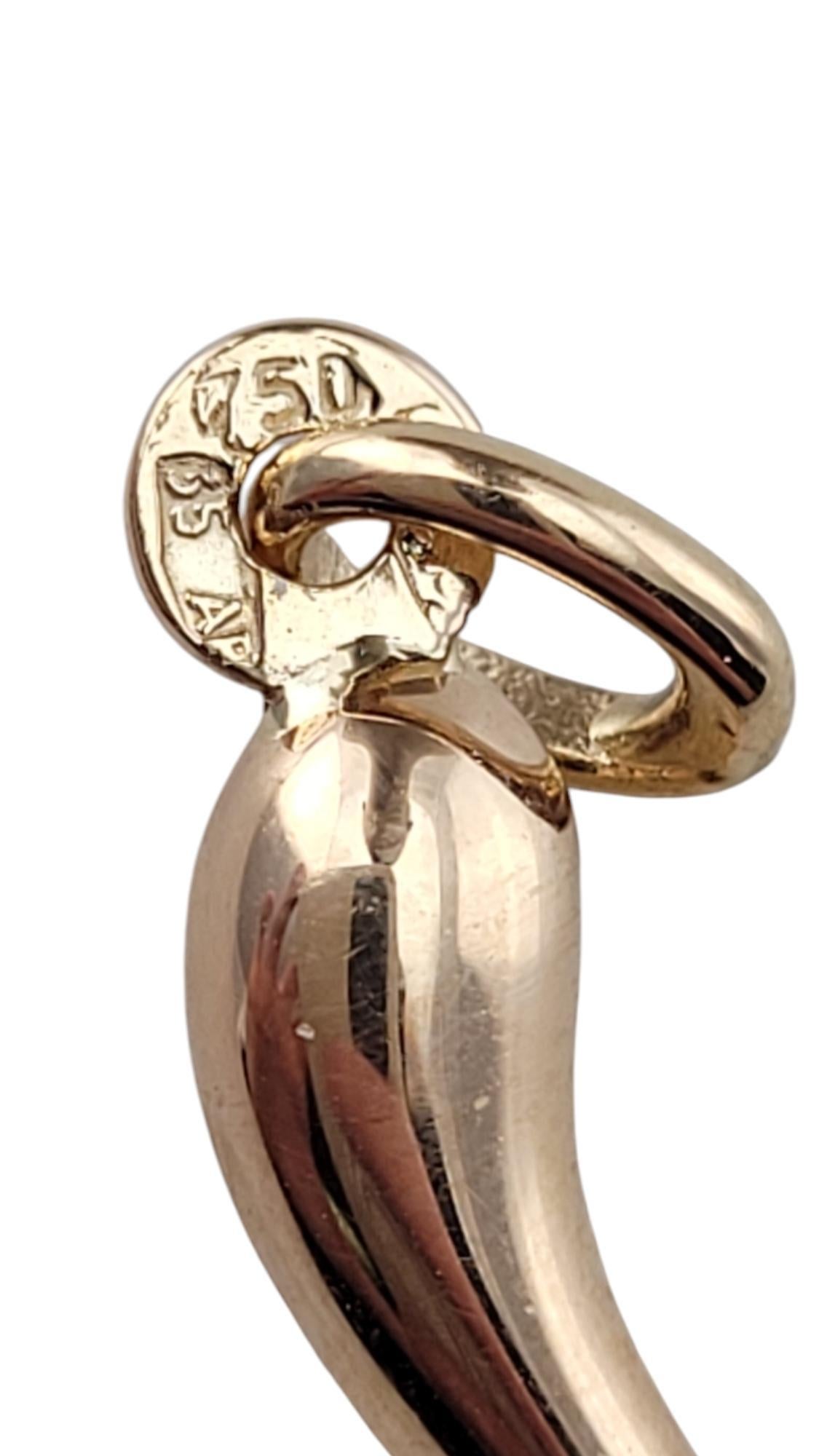 18 Karat Yellow Gold Italian Horn Charm #20906 3