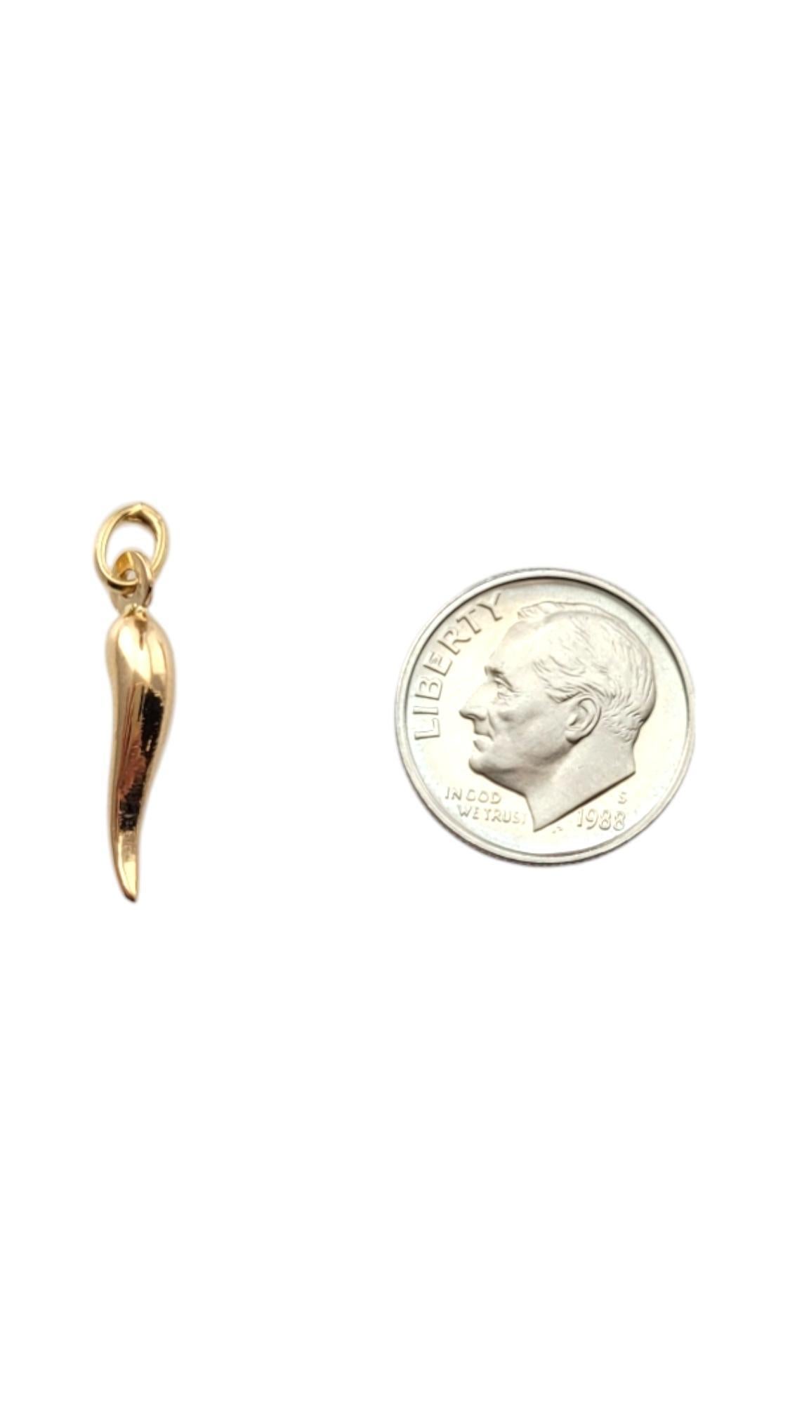 18 Karat Yellow Gold Italian Horn Charm #20906 4