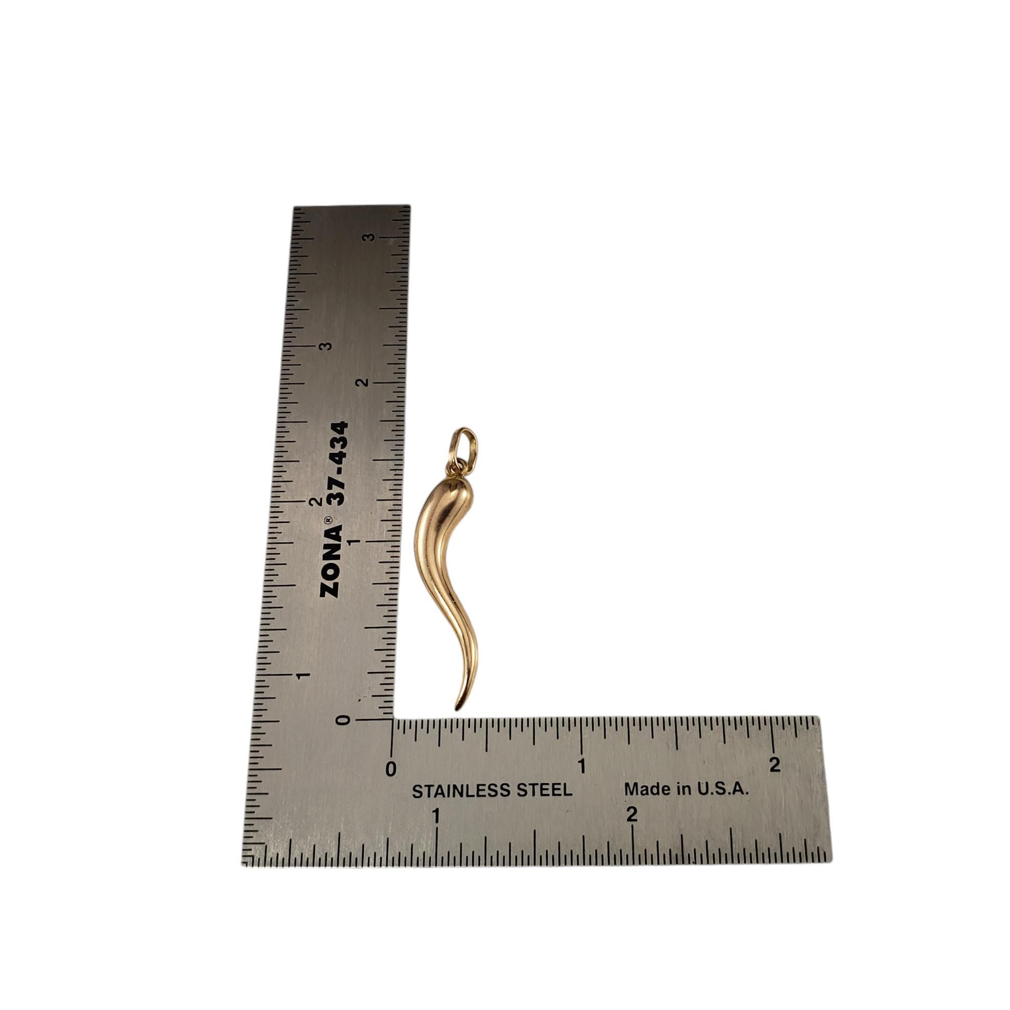 18 Karat Yellow Gold Italian Horn Pendant #19199 1