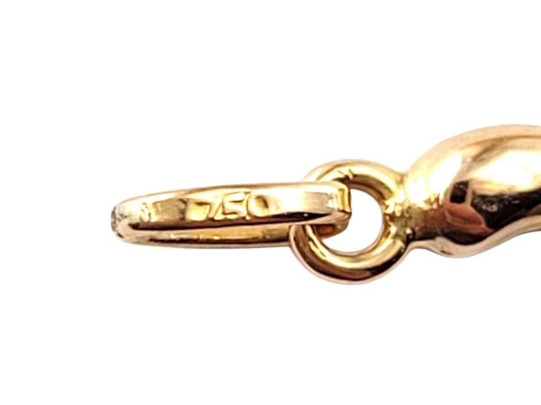 18 Karat Yellow Gold Italian Horn Pendant #21502 In Good Condition In Washington Depot, CT