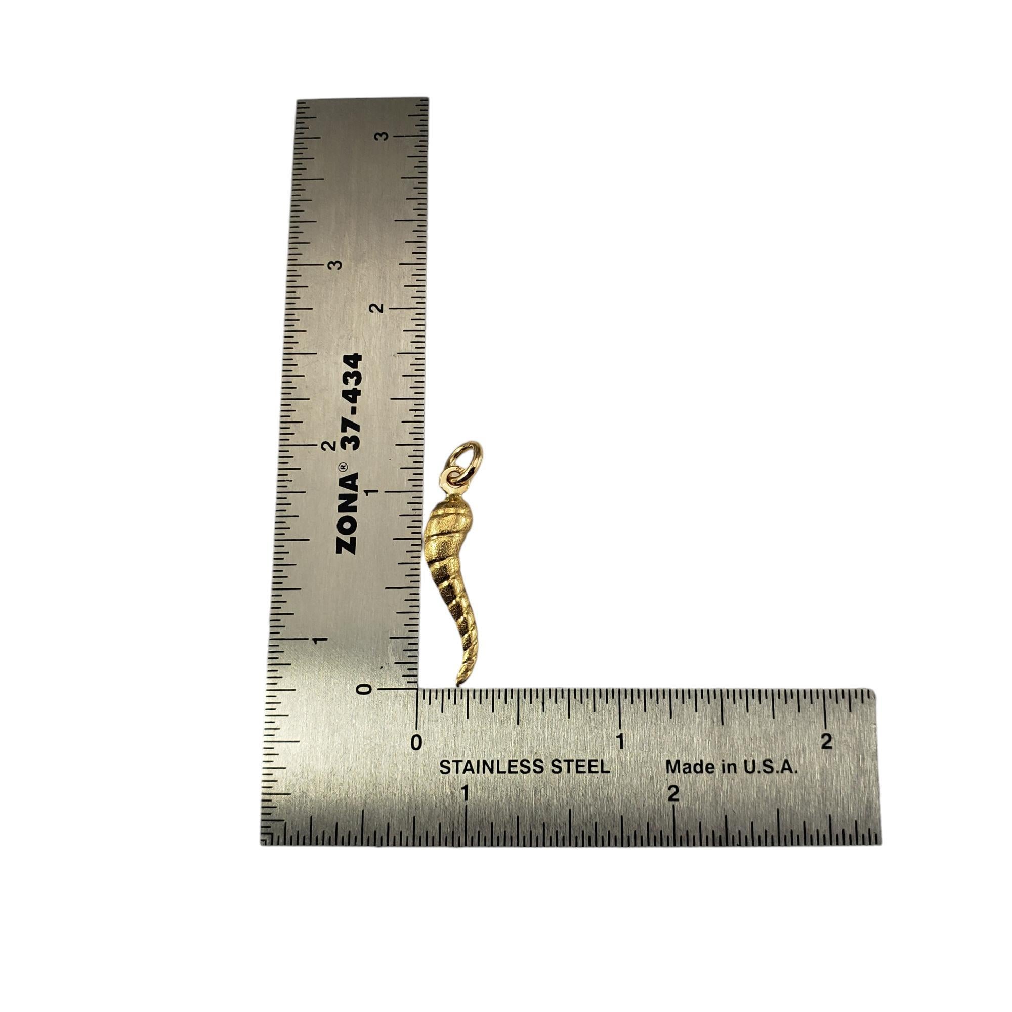 18 Karat Yellow Gold Italian Horn Pendant/Charm #19162 1