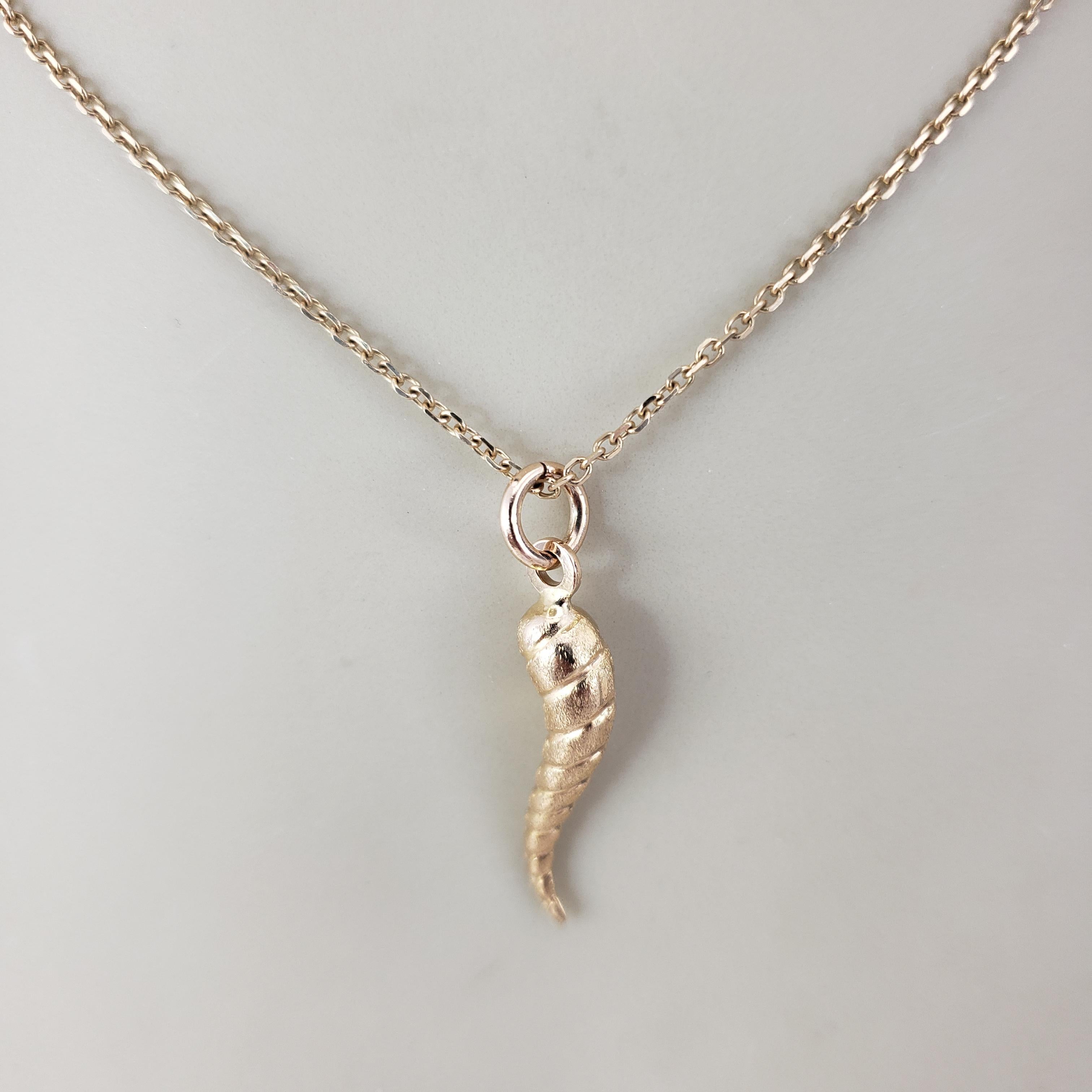 18 Karat Yellow Gold Italian Horn Pendant/Charm #19162 3