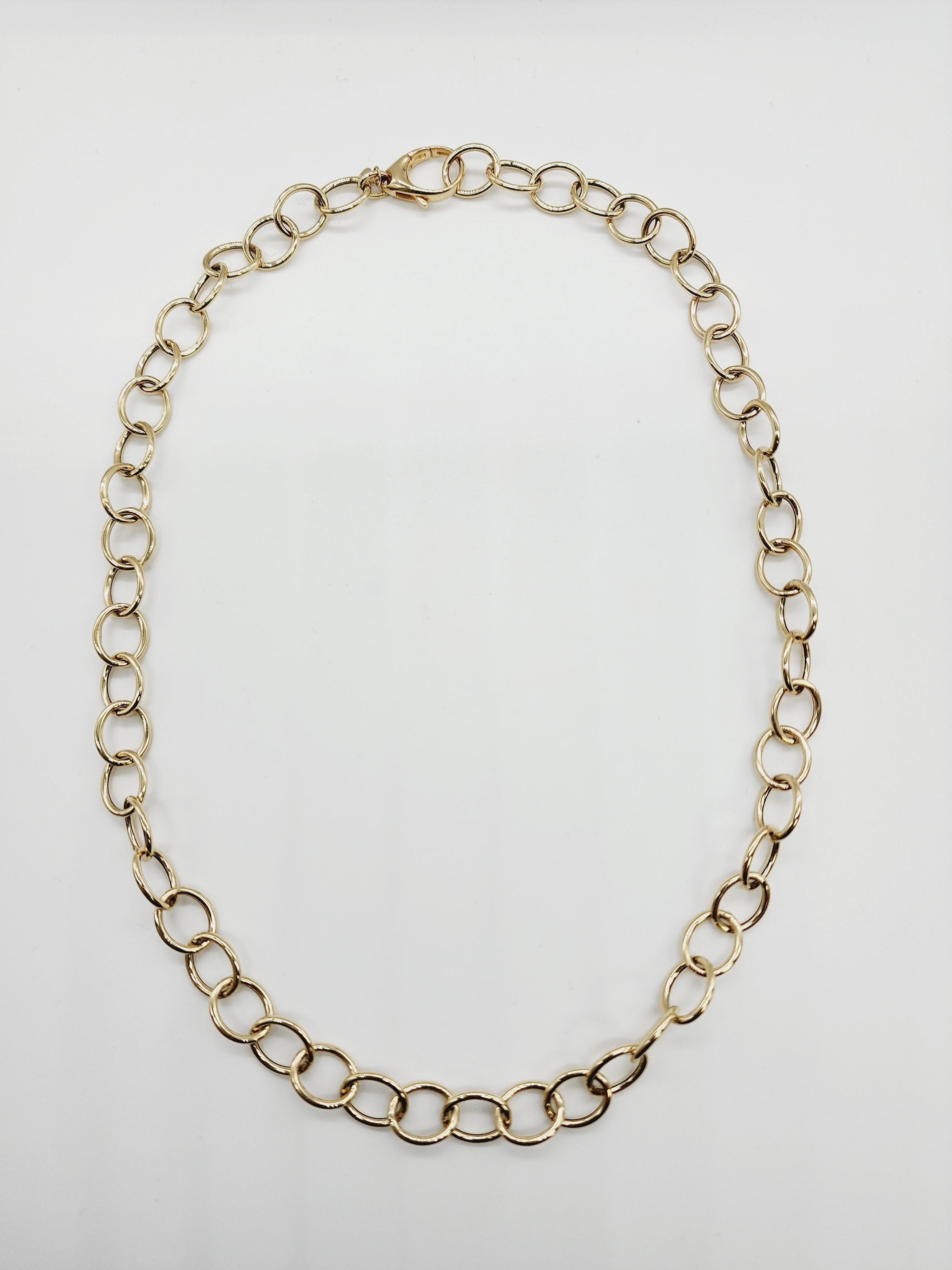 18 Karat Yellow Gold Italian Link Chain In New Condition In Great Neck, NY