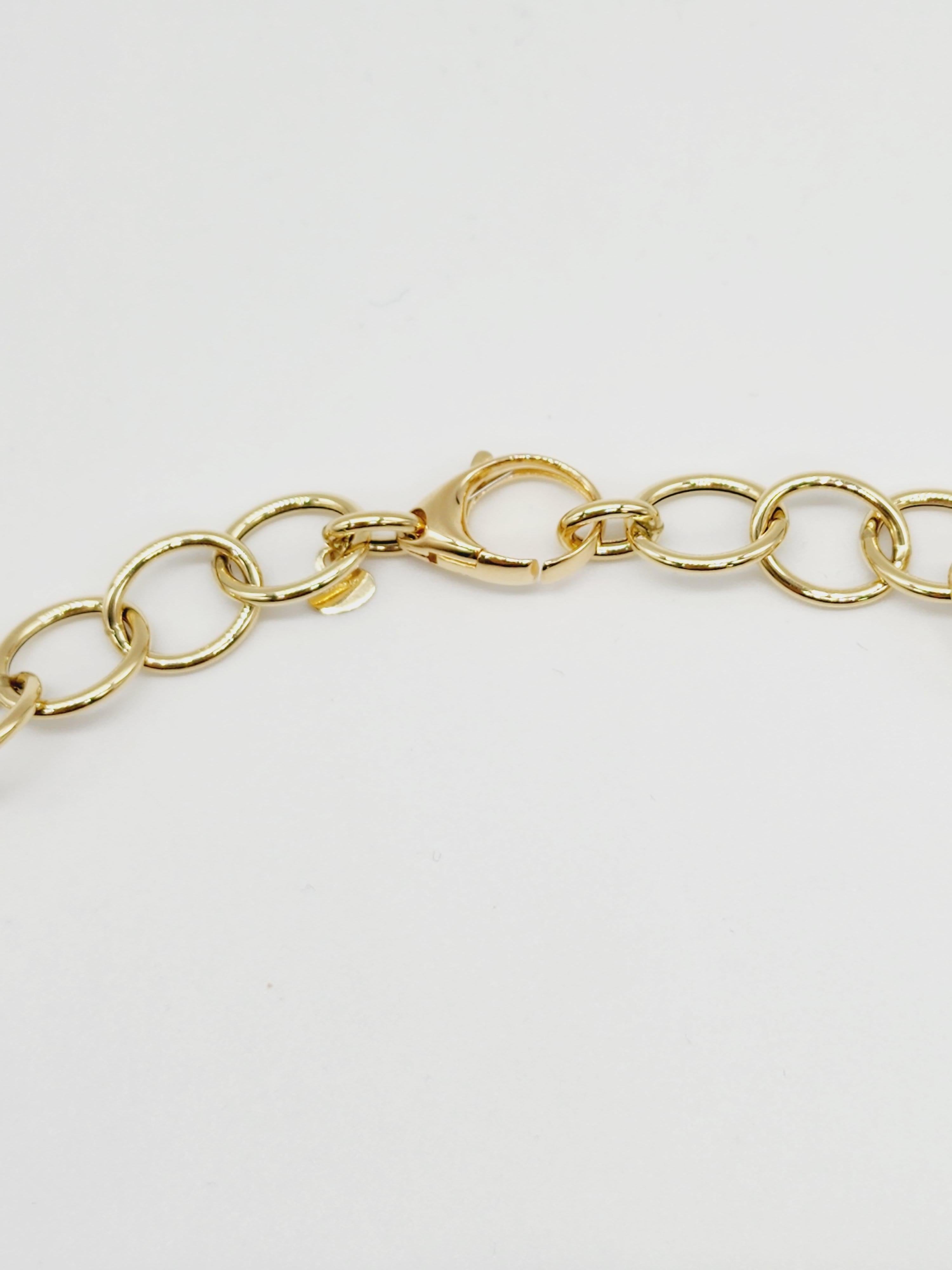 Women's or Men's 18 Karat Yellow Gold Italian Link Chain