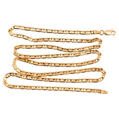 18 Karat Yellow Gold Italian Link Chain Necklace