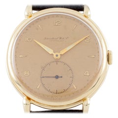 Reloj IWC de cuerda manual Calibre 88 1940 de oro amarillo de 18 quilates con correa de piel