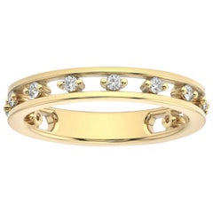 Bague Janet en or jaune 18 carats avec diamant flottant de 1/5 carat