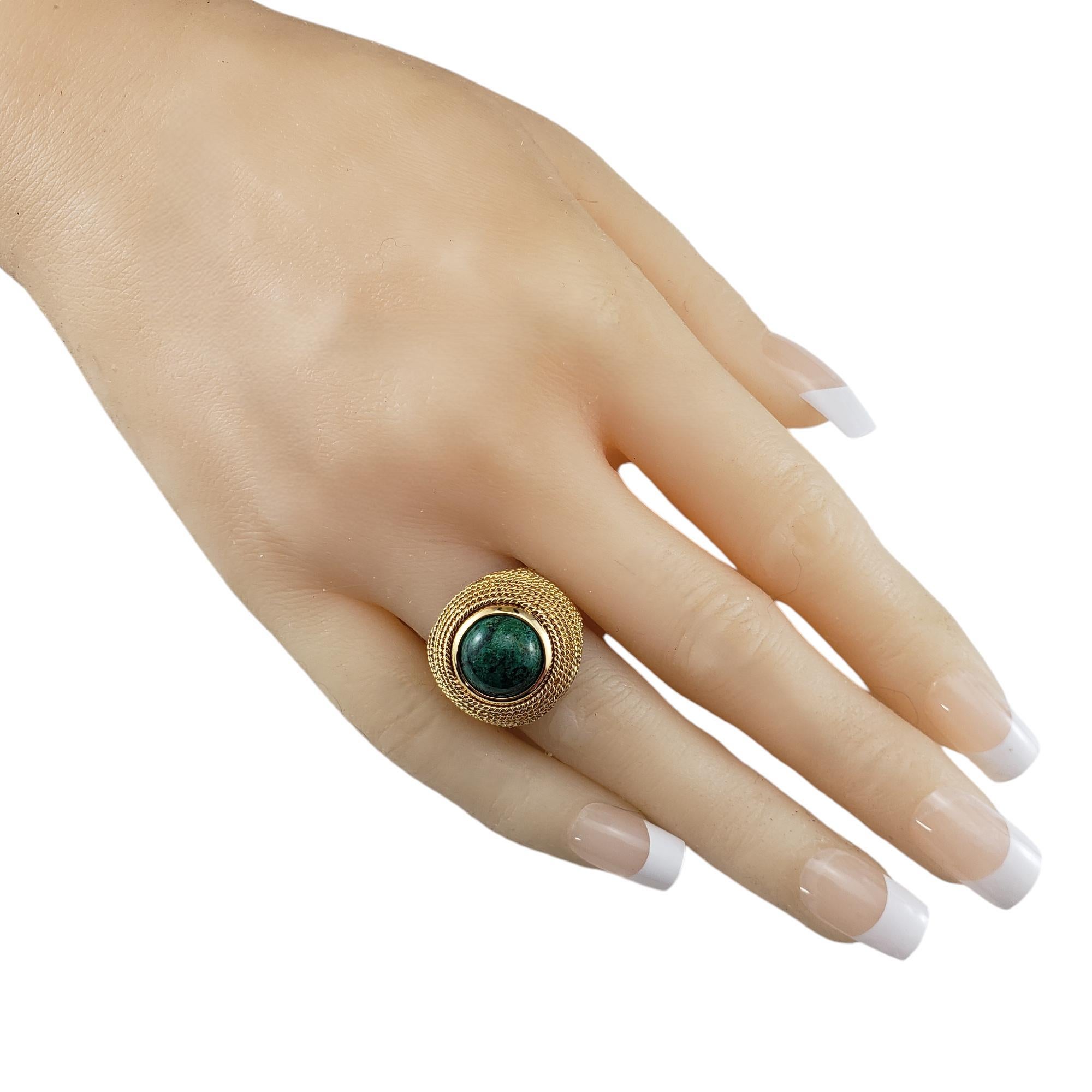 18 Karat Yellow Gold Jasper Chalcedony Ring Size 9 #18520 For Sale 1