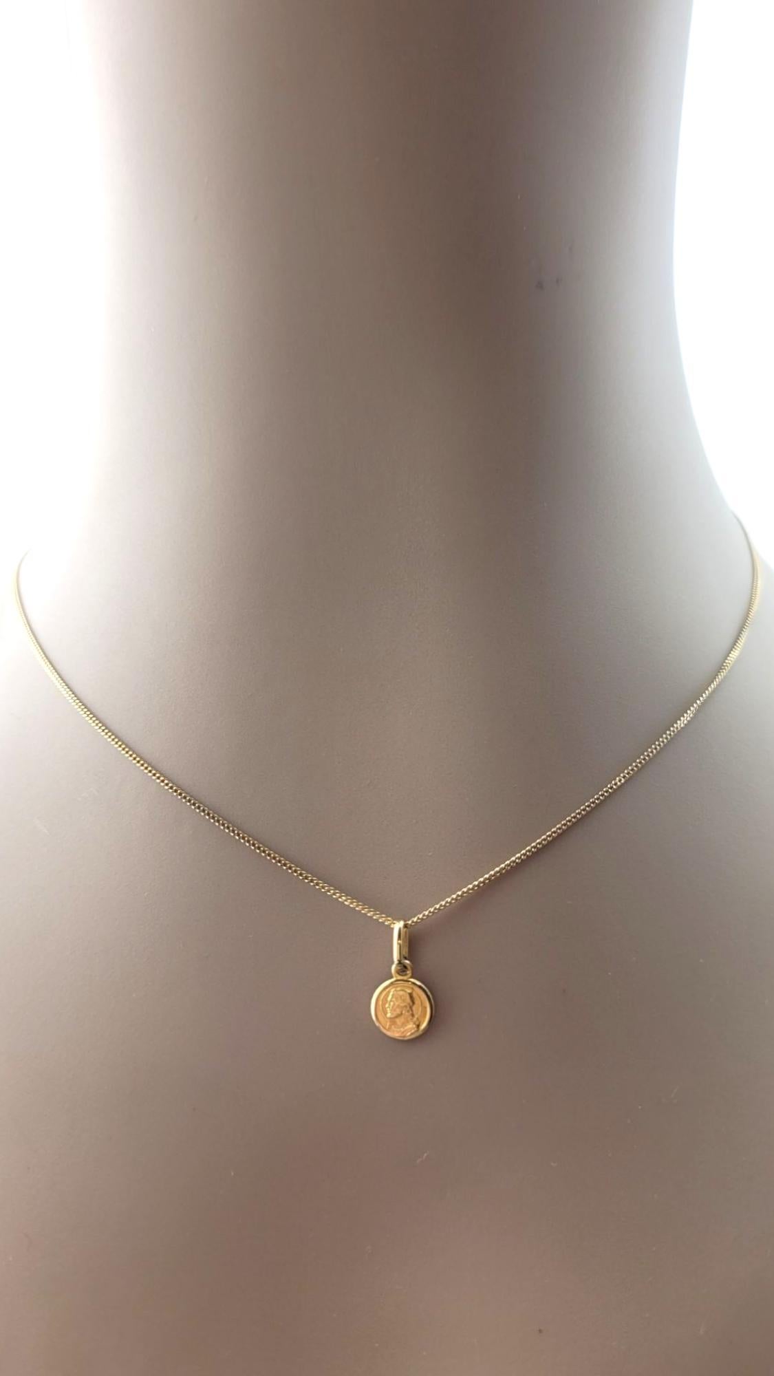18 Karat Yellow Gold Jesus Pendant #21317 4
