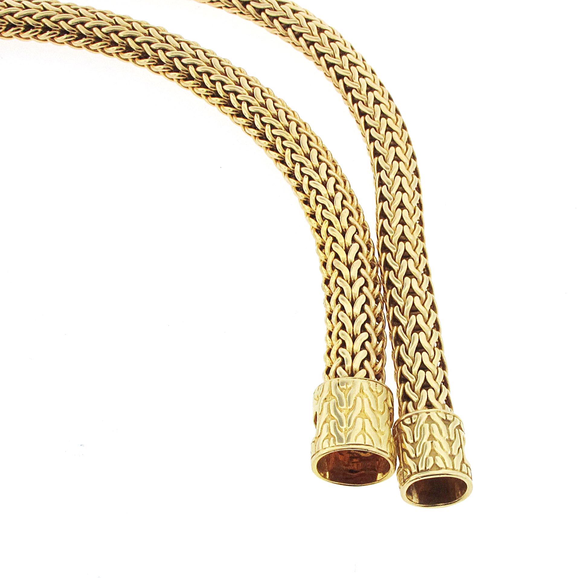 18 Karat Yellow Gold John Hardy Rope Bracelet Bangles, Super Flexible 2