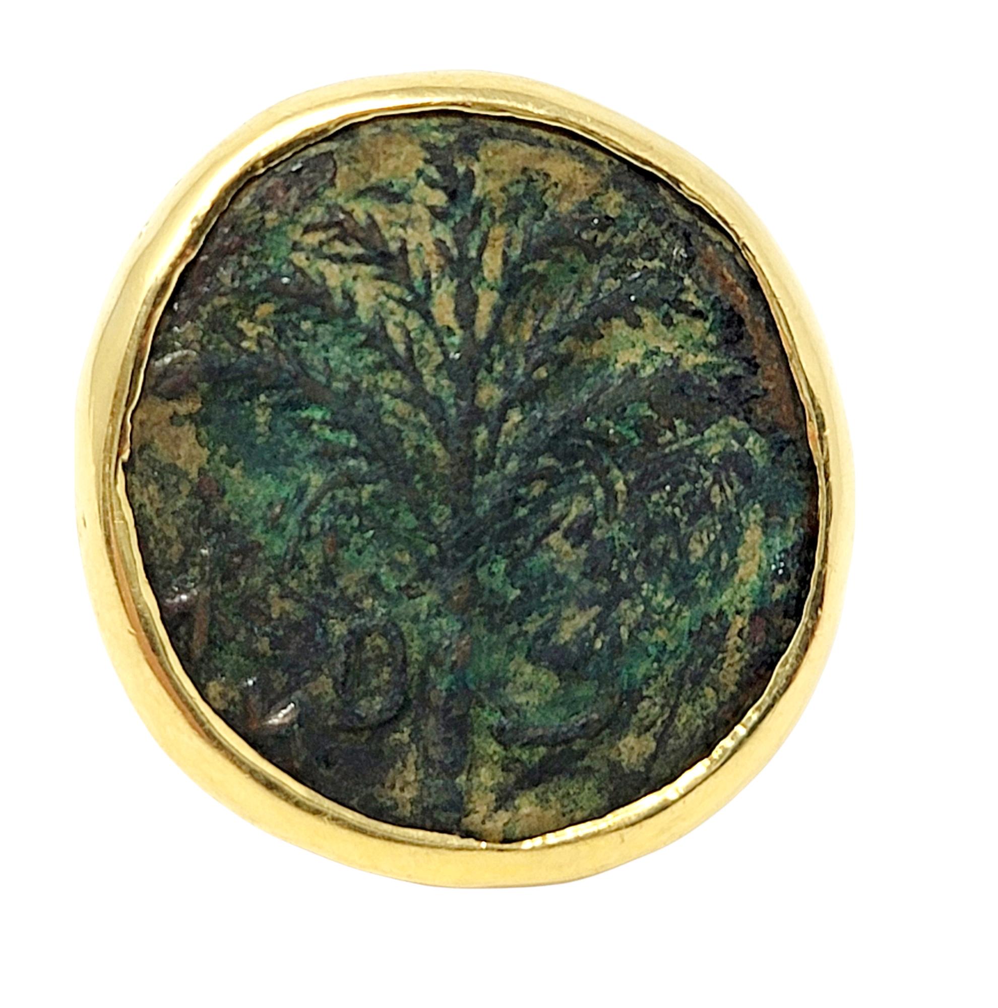 coin with palm tree