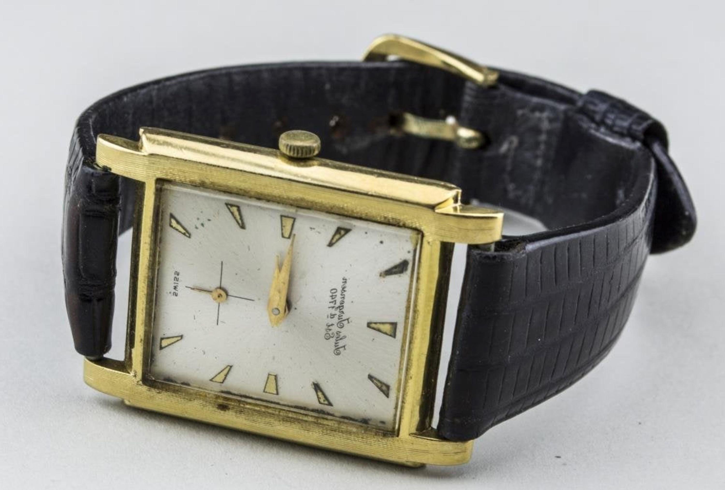 jules jurgensen women's 14k gold watch