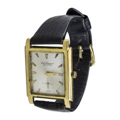 Vintage 18 Karat Yellow Gold Jules Jergensen Wristwatch