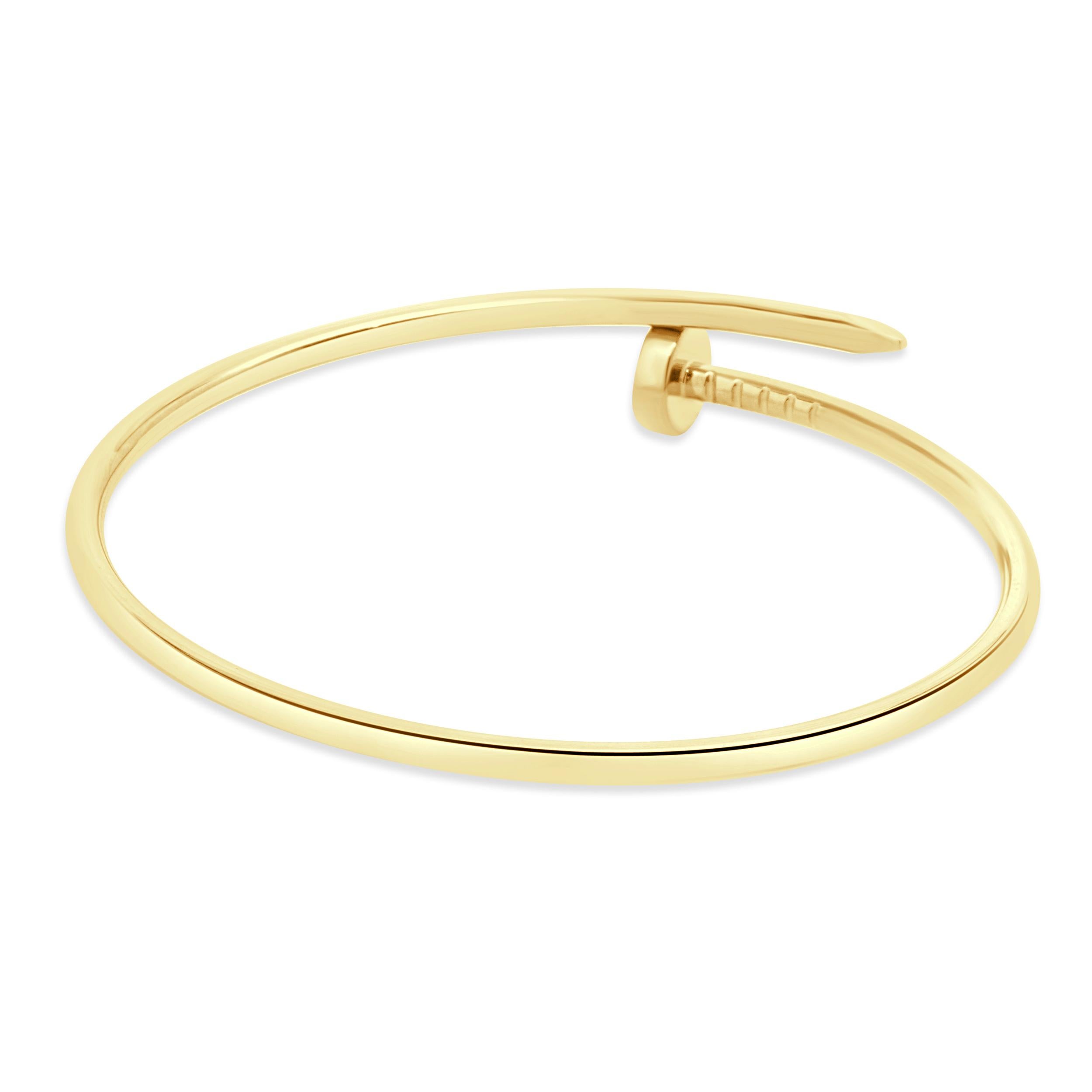 Women's 18 Karat Yellow Gold Juste Un Clou Bracelet