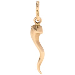 Italian Horn Charm - 28 For Sale on 1stDibs | italian horn charm gold, solid  gold italian horn charm, italian horn necklace