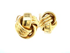 18 Karat Yellow Gold Knot Earrings