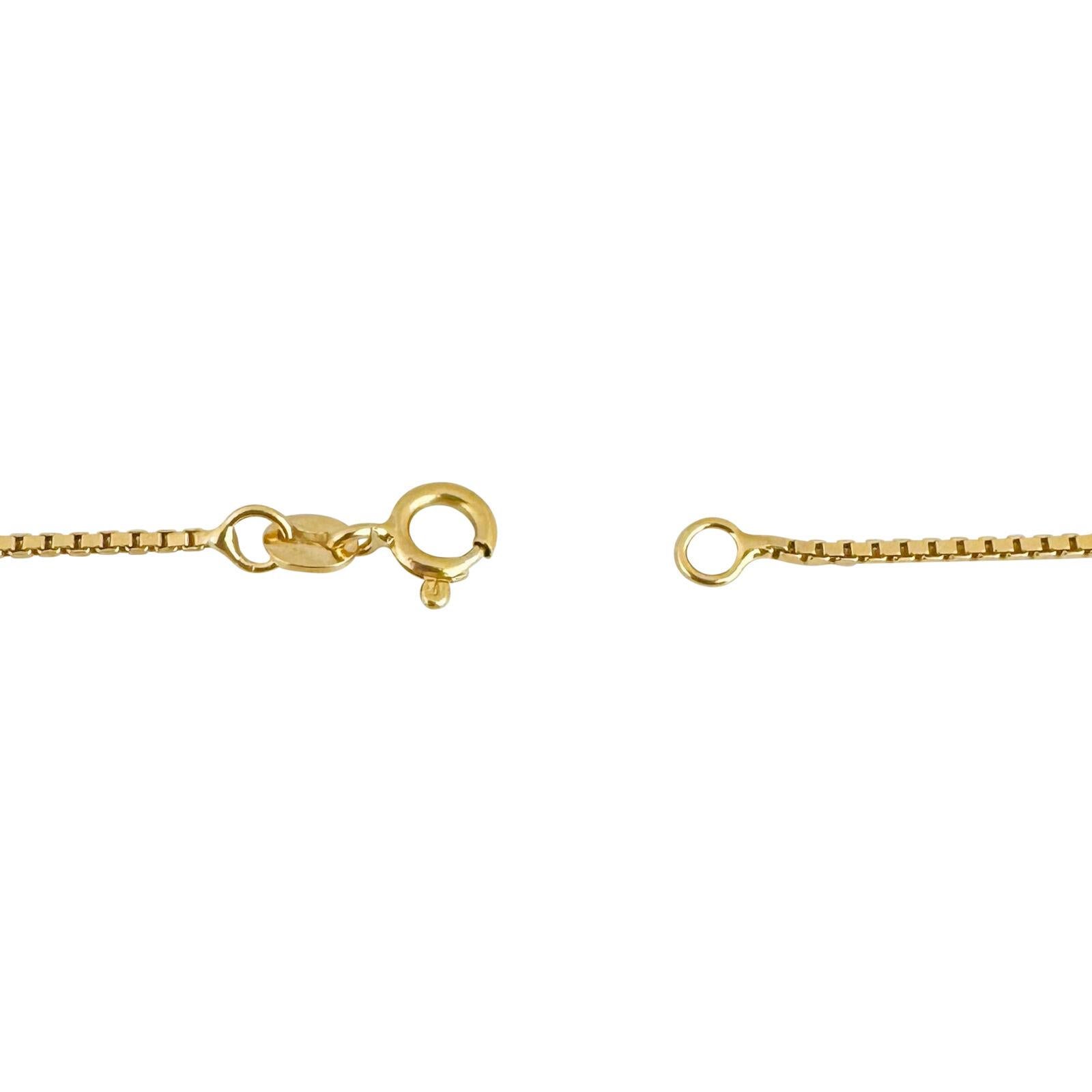 18 Karat Gelbgold Damen Box Gliederkugel Perlen Station Halskette Italien 3