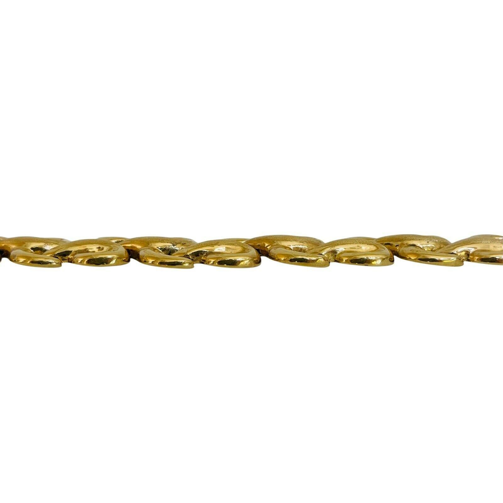 Women's 18 Karat Yellow Gold Ladies Fancy Link Bracelet Italy